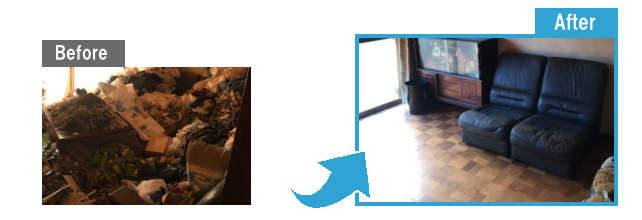 ごみ部屋の撤去作業(岐阜県関市)